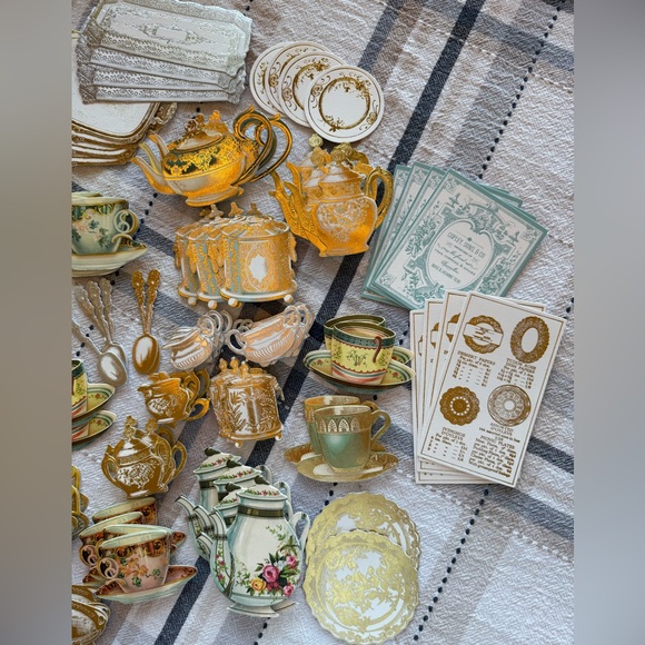 Anna Griffin Favorite Tea Embellishments Quality Die Cuts For Crafts Incomplete - Picture 6 of 6